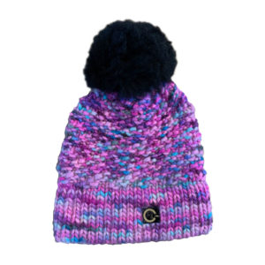 tuque alpaga multicolor et noire